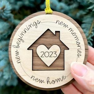 Wooden Christmas Ornament New Home 2023 • Excellent Gift • Brand NEW